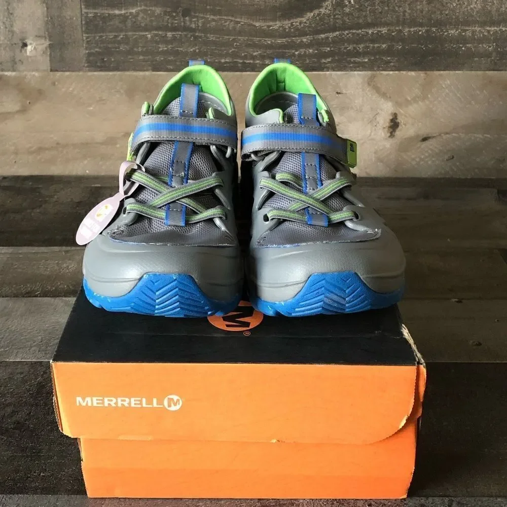Merrell youth Hydro 2.0 water shoes sandals in original box gray green